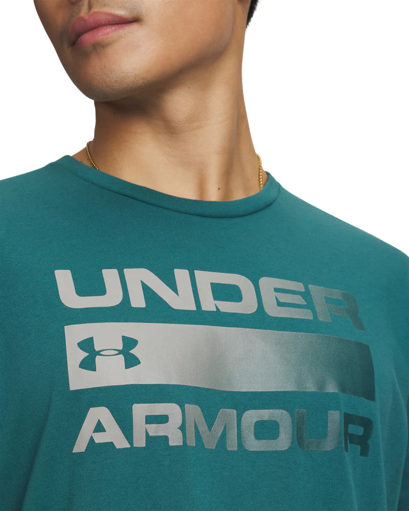 Under Armour UA Team Issue Wordmark SS T-Shirt – Men (Green)
