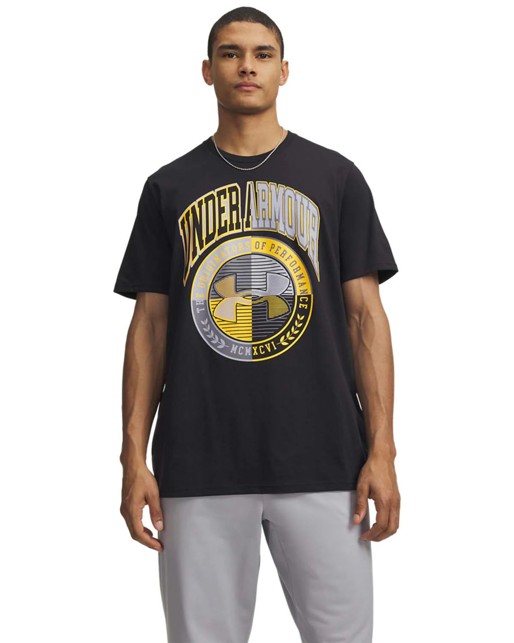 Under Armour UA M Varsity Crest SS T-Shirt – Men (Black)