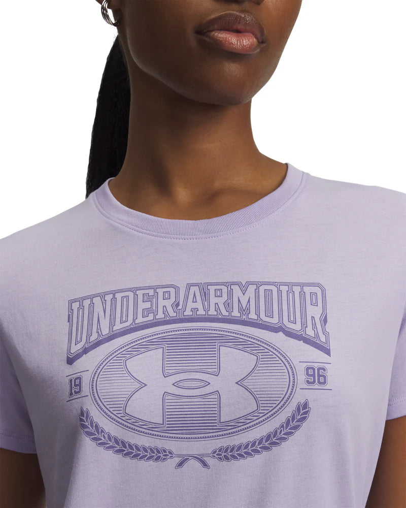Under Armour UA W Varsity SS T-Shirt – Women (Purple)