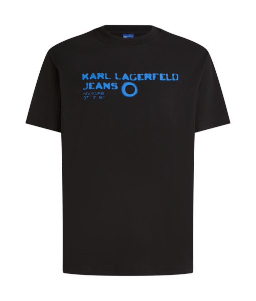 Мъжка тениска Karl Lagerfeld Jeans KLJ Eclipse Logo Tee A4M17022 – Черно