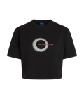 Дамска тениска Karl Lagerfeld Jeans KLJ Boxy Eclipse Graphic Tee A4W17011 – Черно