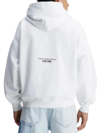 Мъжки худи Calvin Klein Jeans J30J323156 – Бяло
