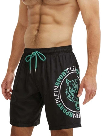 Мъжки плажни шорти Plein Sport PADC MMX0166 – Черно