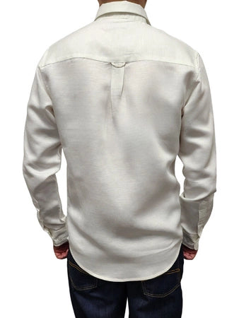 Мъжка риза U.S. Polo Assn. XIMMIIX140725 – Бяло (ленен)