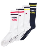 Tommy Jeans 701238221 001 White Navy Socks 4-Pack