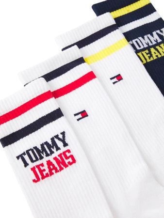 Tommy Jeans 701238221 001 White Navy Socks 4-Pack