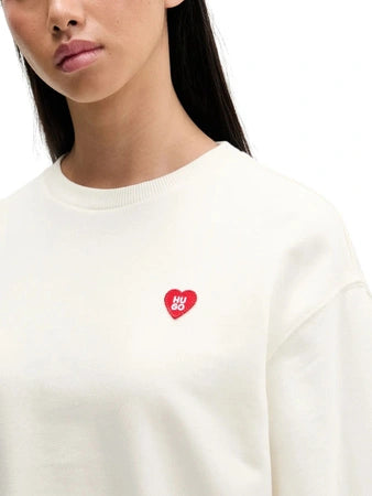 HUGO 50555808 115 Ecru Sweatshirt