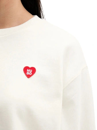 HUGO 50555808 115 Ecru Sweatshirt