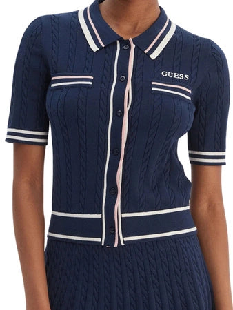Дамска жилетка Guess Silk Blue V6RR02 Z4652