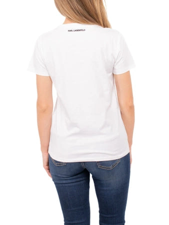 Karl Lagerfeld 245W1714 100 White T-Shirt