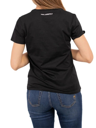 Karl Lagerfeld 245W1714 999 Black T-Shirt