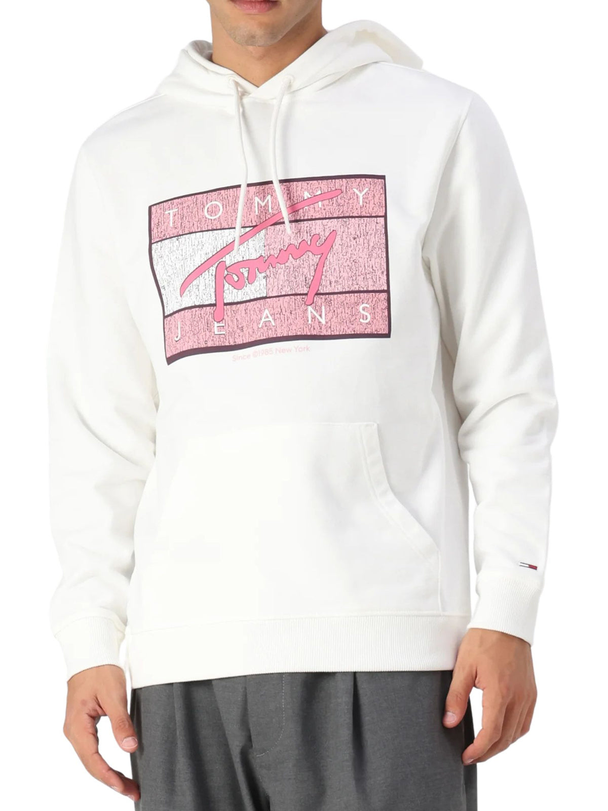 Tommy Jeans Мъжко худи DM0DM21100 YBL – Ecru