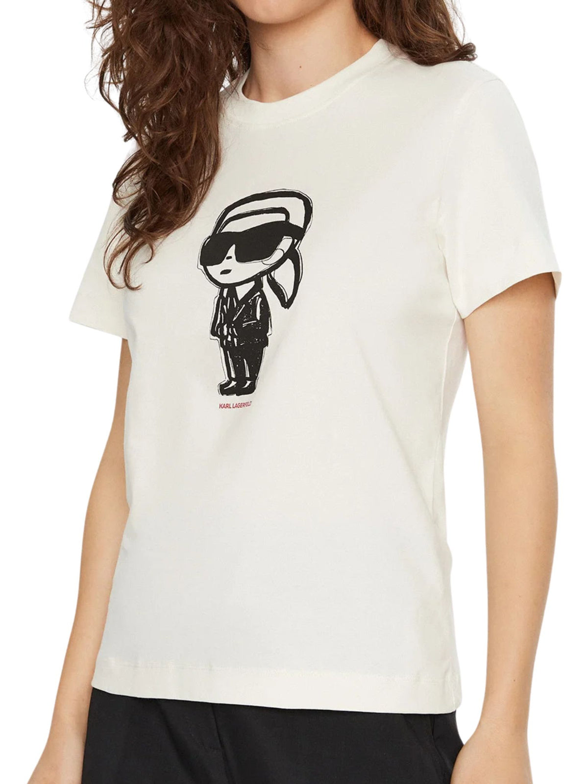 Karl Lagerfeld Дамска тениска A1W17126 B09 – Cannoli Cream