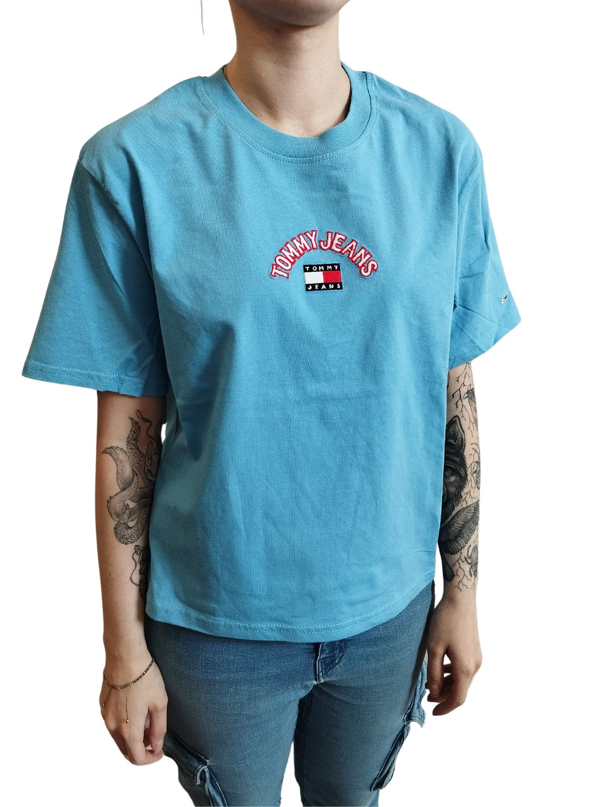 Tommy Jeans Дамска тениска XF0XF00932 CY7 – Skysail