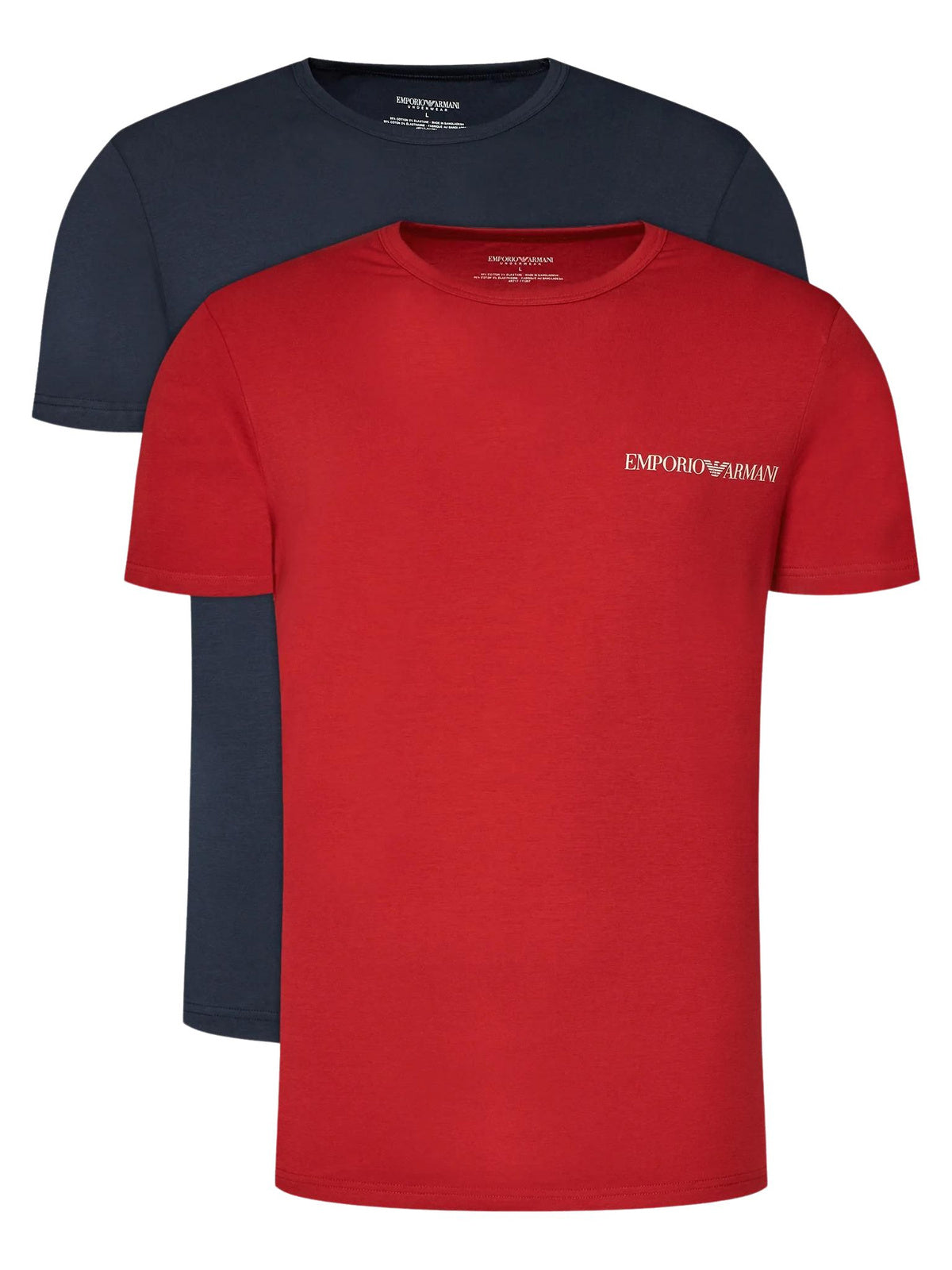Emporio Armani Мъжки тениски- 2PACK 111267 4R717 71435 – Marine/Rosso