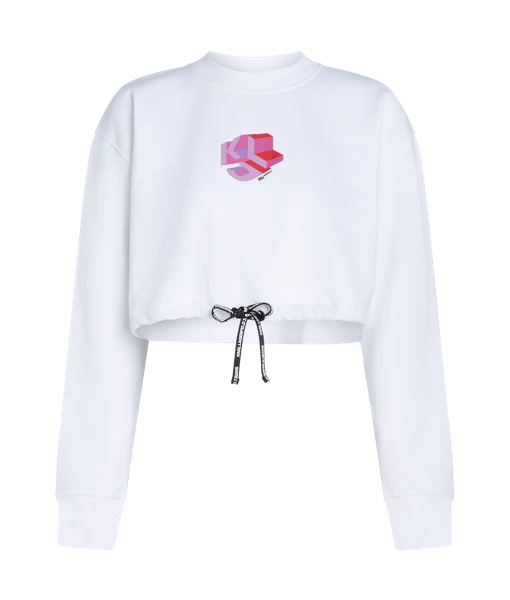 Karl Lagerfeld KLJ RELAXED CROPPED SWEAT J109 WHITE (241J1803109) Women