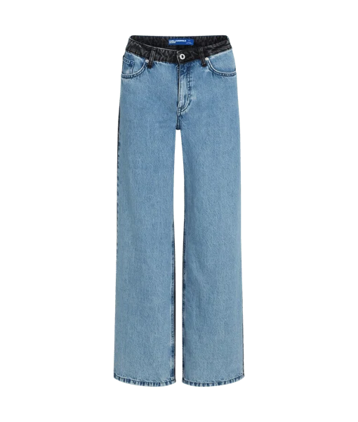 Karl Lagerfeld KLJ MR RELAXED BLOCK DENIM J409 WASHED LIGHT BLUE BLACK (246J1120409) Women