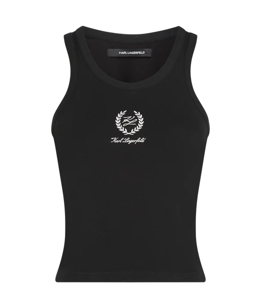 Karl Lagerfeld HOTEL KARL CREST TANK TOP 999 Black (A3W44006999) Women