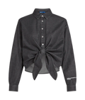 Karl Lagerfeld KLJ DENIM WRAP BLOUSE 1BJ Washed Black (A4W110011BJ) Women